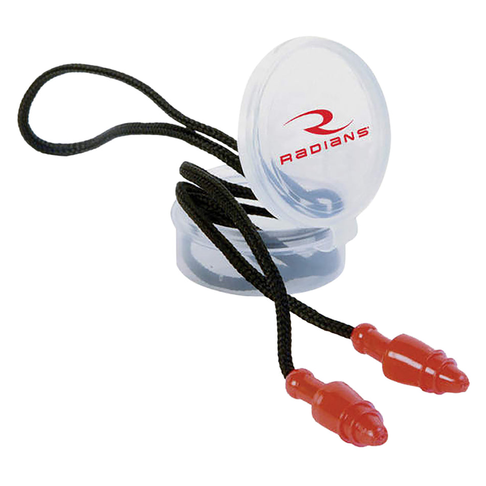 Radians JP3150HC SnugPlugs Earplugs 28 dB Behind-the-Neck Red/Black Adult 1 Pair