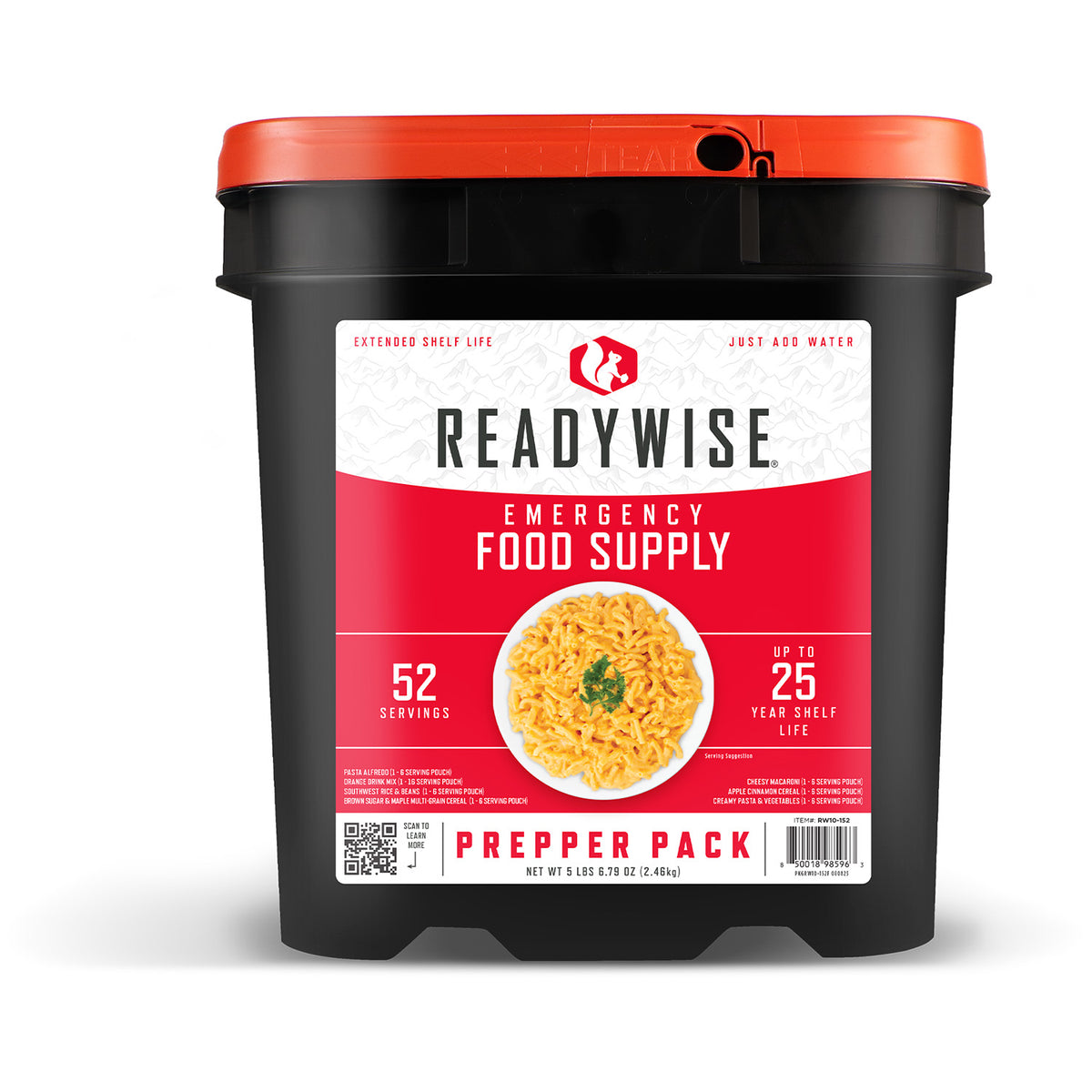 ReadyWise RW01152 Freeze-Dried Prepper Pack Emergency Supplies - 52 Servings