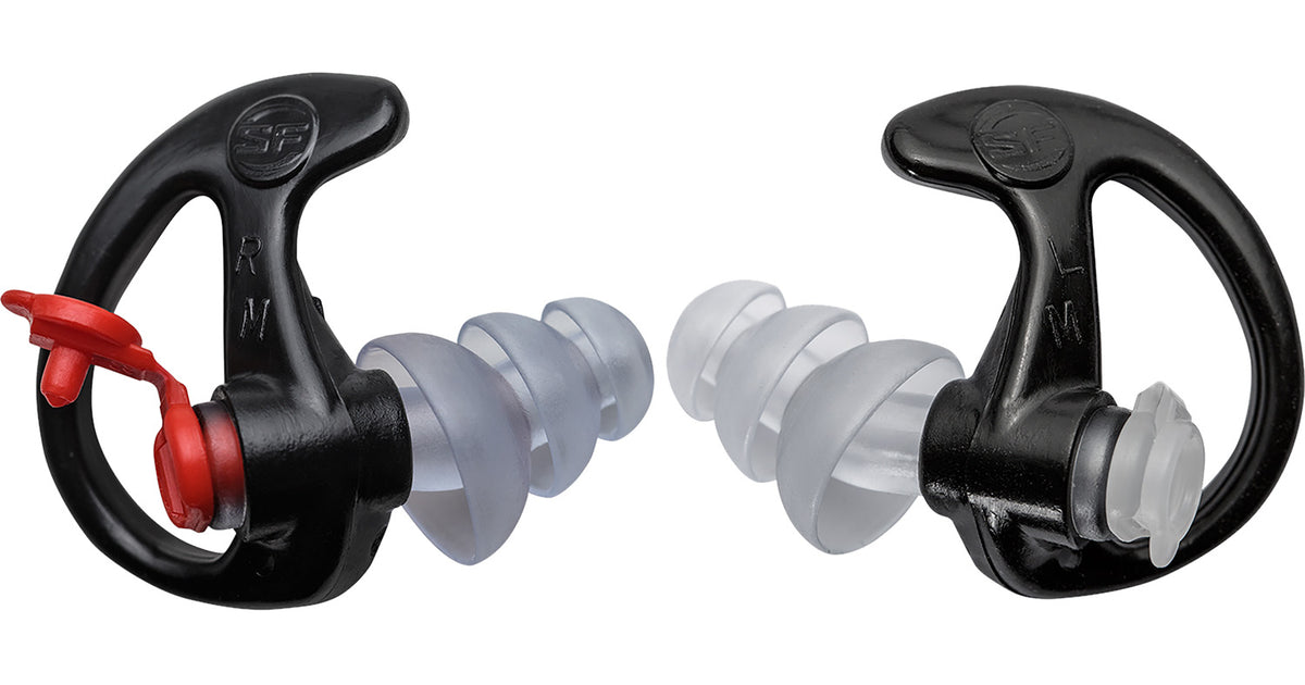 SureFire EP4BKMPR EP4 Sonic Defenders Plus 24 dB Flanged Polymer Earplugs Black Medium Adult 1 Pair