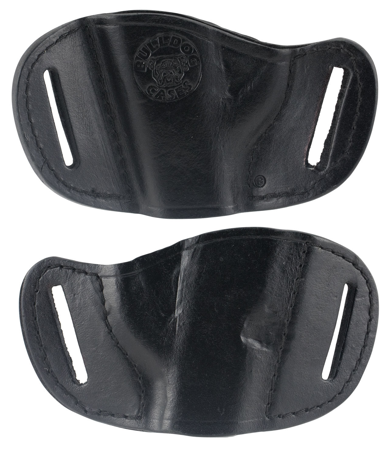 Bulldog MLBS Molded OWB Black Leather Belt Slide Holster Fits Bersa Thunder 380, Ruger LCP, Sig 230 Small Autos Right Hand