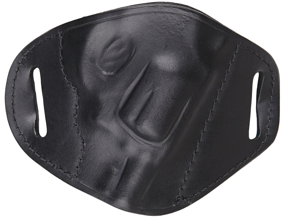 Bulldog MLBRS Molded OWB Black Leather Belt Slide Holster Fits S&W J Frame Small Revolvers 2-4" Barrel Right Hand