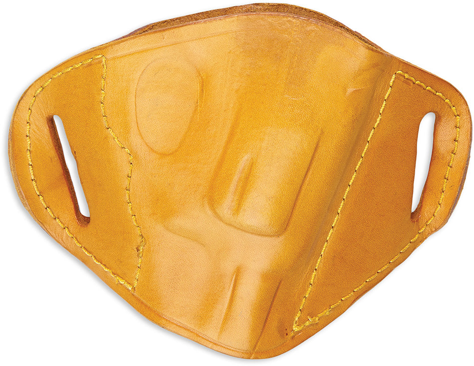 Bulldog MLTM Molded OWB Tan Leather Belt Slide Holster Fits Browning Hi-Power, Kahr P45 Medium Autos Right Hand