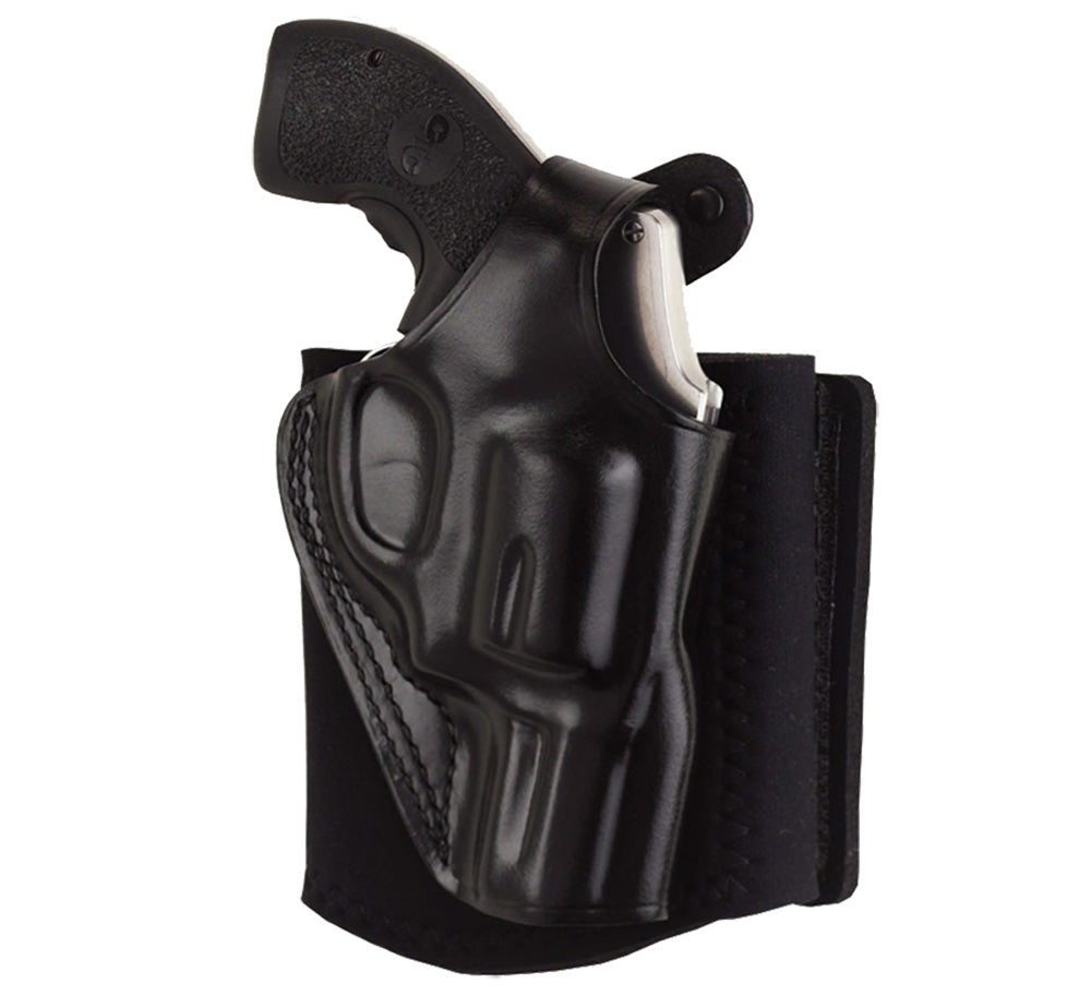 Galco Ankle Glove Ankle Holster for Sig P365/Glock 42 - Black Leather, Fits Ankles up to 13", RH
