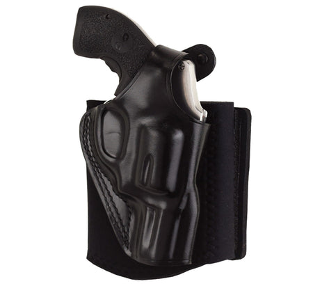 Galco Ankle Glove Ankle Holster for Sig P365/Glock 42 - Black Leather, Fits Ankles up to 13", RH