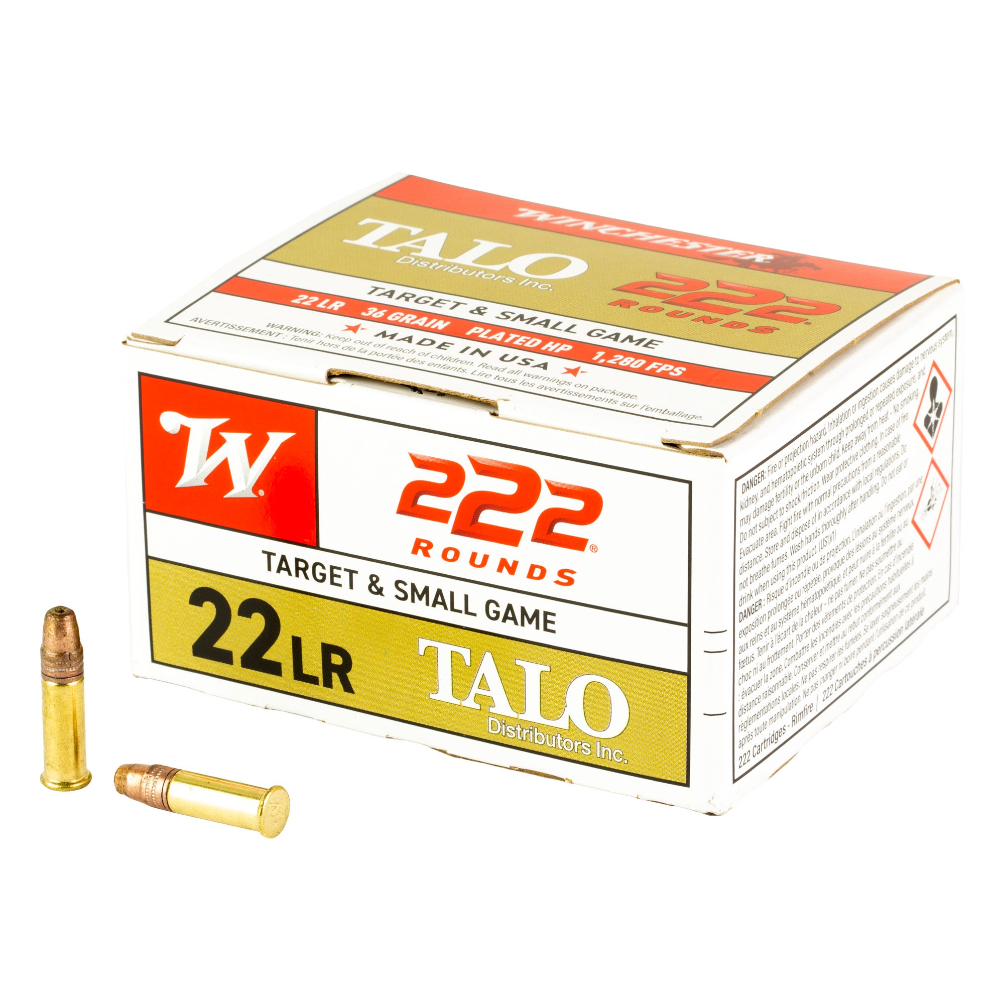 Winchester TALO .22 Long Rifle 36 gr JHP ammo