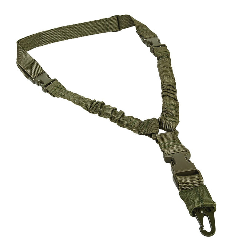 VISM AR-15 Deluxe Bungee Single Point Sling 1.25" Webbing Adjustable Green
