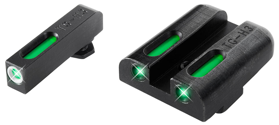 TruGlo TG13GL1A TFX Low Profile Tritium Fiber Optic Sight Set Most Glock Models Green/White