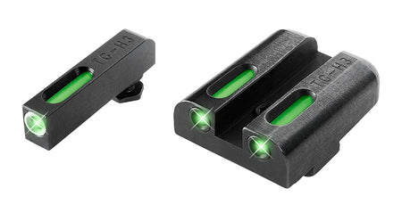 TruGlo TG13GL2A TFX Tritium & Fiber Optic Front & Rear Sight Set Glock Green White Outline