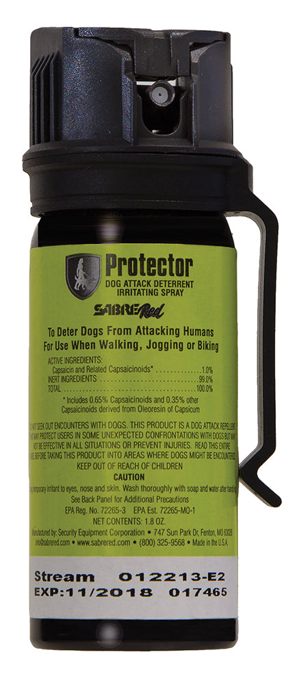 Sabre SRPMK3 Dog Deterrent Spray Capsaicin 1.80 oz 15 ft Range with Belt Clip