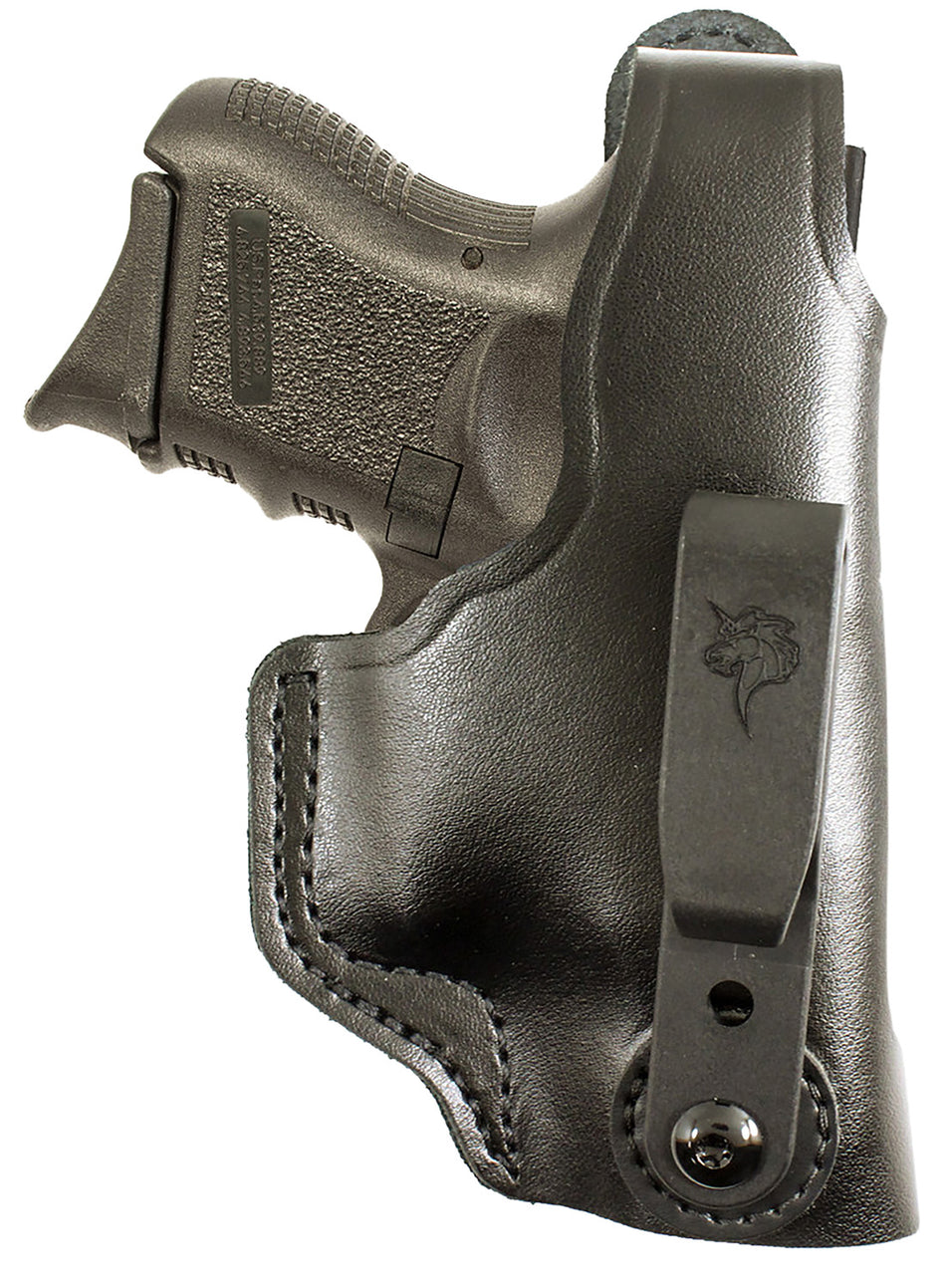 DeSantis Gunhide Dual Carry II IWB/OWB Black Leather Holster Belt Clip Glock 19 Beretta Cougar Sig P225 Right Hand