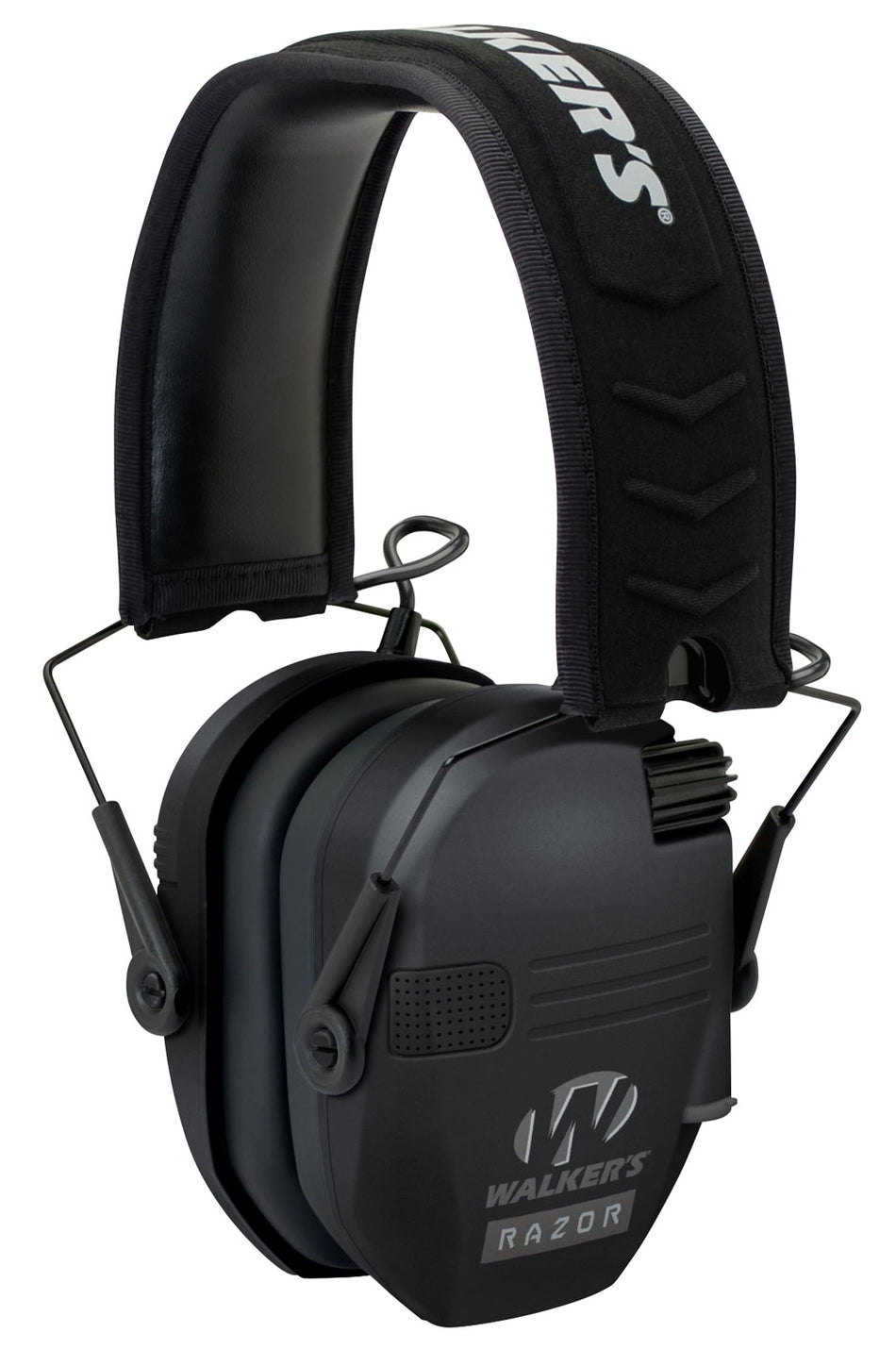 Walker's Razor Slim Electronic Ear Muff 23 dB Over-the-Head Black Polymer