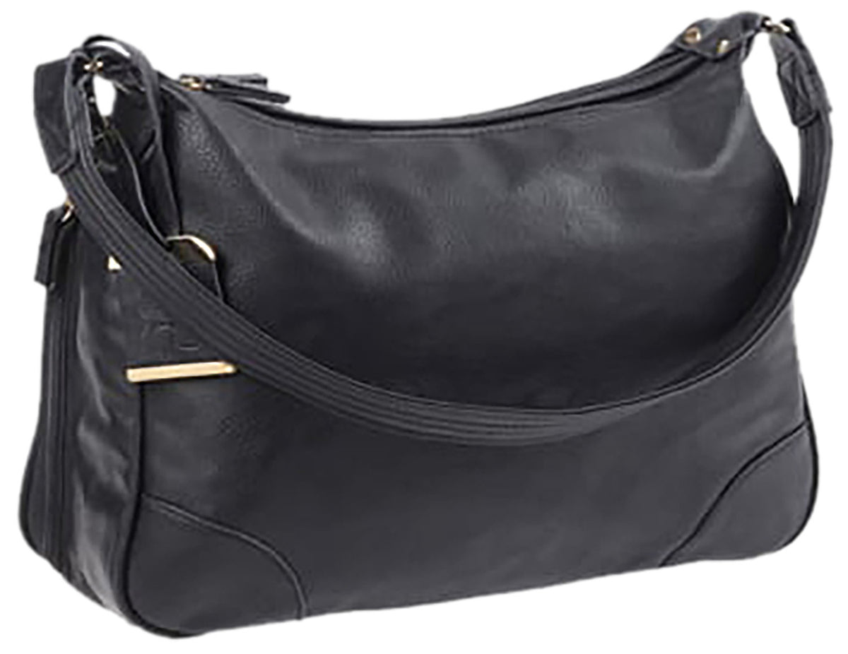 Bulldog BDP010 Hobo Purse with Holster Black Leather Concealed Carry for Most Small Autos and Revolvers Ambidextrous