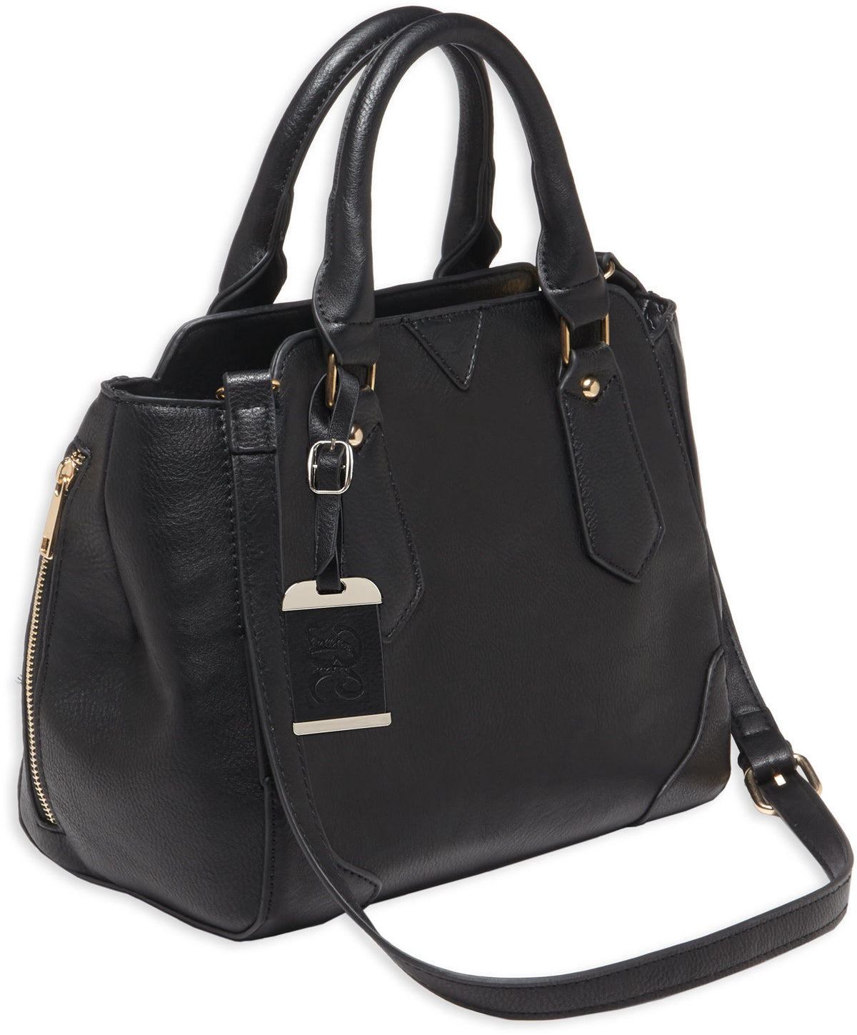 Bulldog BDP020 Satchel Carry Purse with Holster Black Leather for Small Autos & Revolvers Ambidextrous