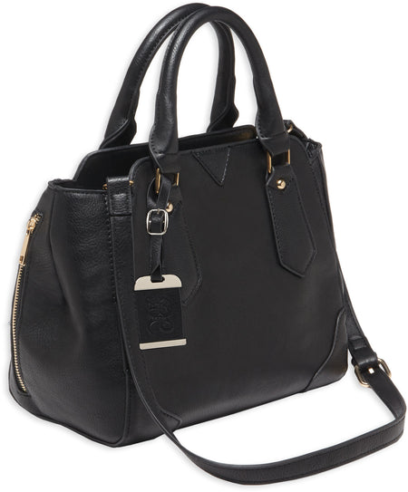 Bulldog BDP020 Satchel Carry Purse with Holster Black Leather for Small Autos & Revolvers Ambidextrous