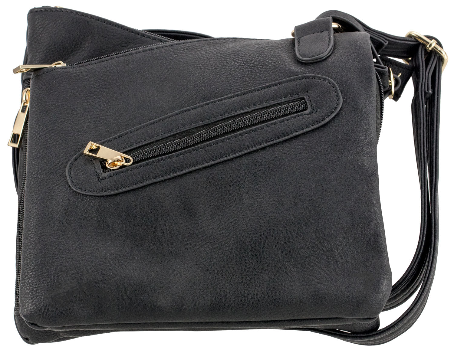 Bulldog BDP030 Cross Body Leather Carry Purse with Holster Black for Small Autos & Revolvers Ambidextrous