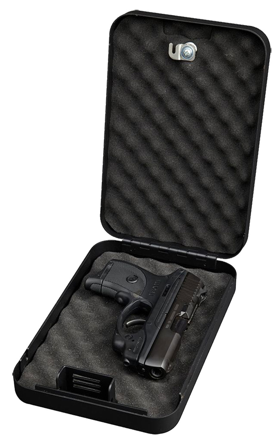 Bulldog BD1121 Personal Vault Key Entry Black Powder Coat Steel Holds 1 Handgun 9.5" x 6.5" x 2"