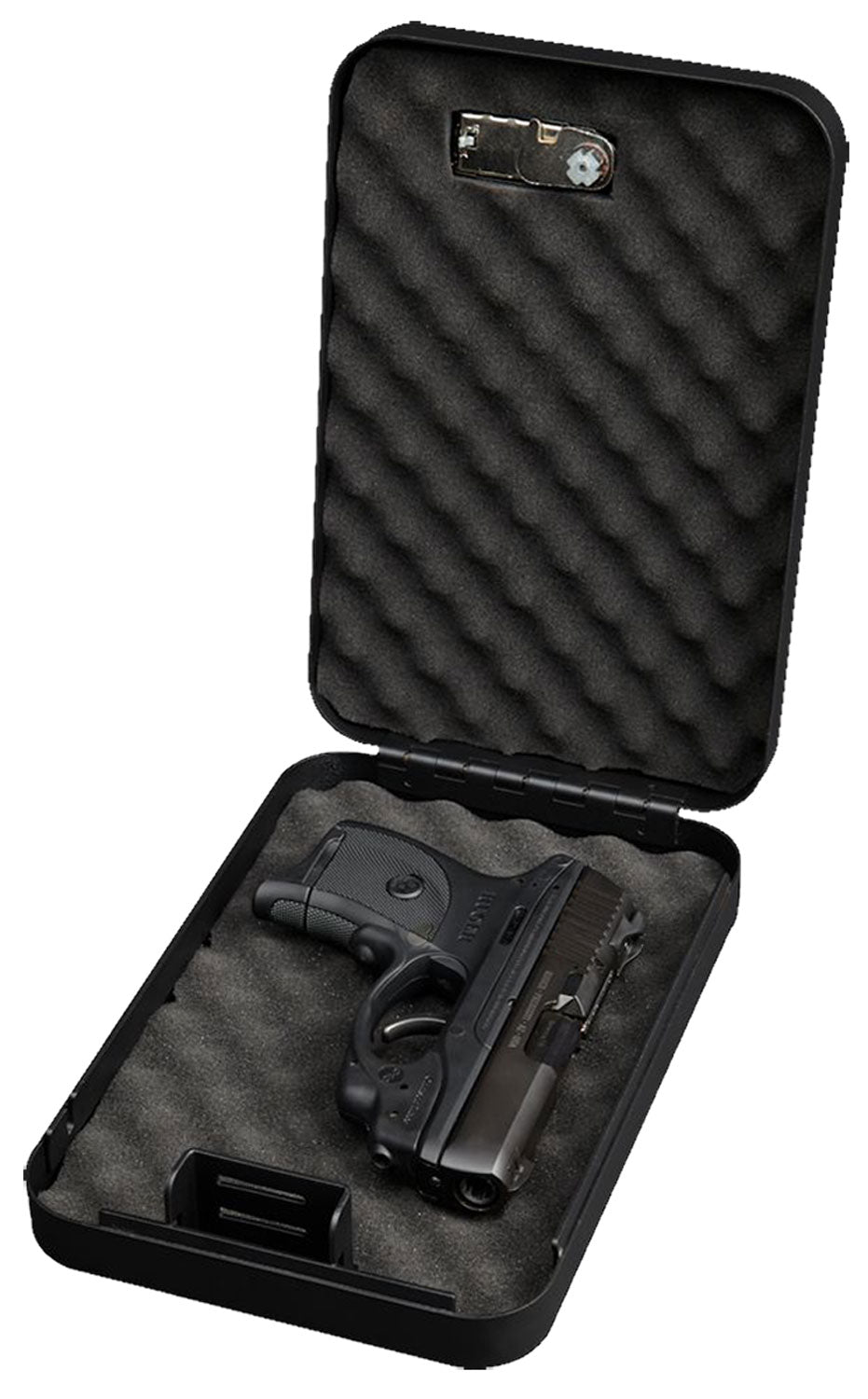Bulldog BD1126 Personal Vault Combination & Key Entry Black Powder Coat Steel Holds 1 Handgun 9.5" x 6.5" x 2"