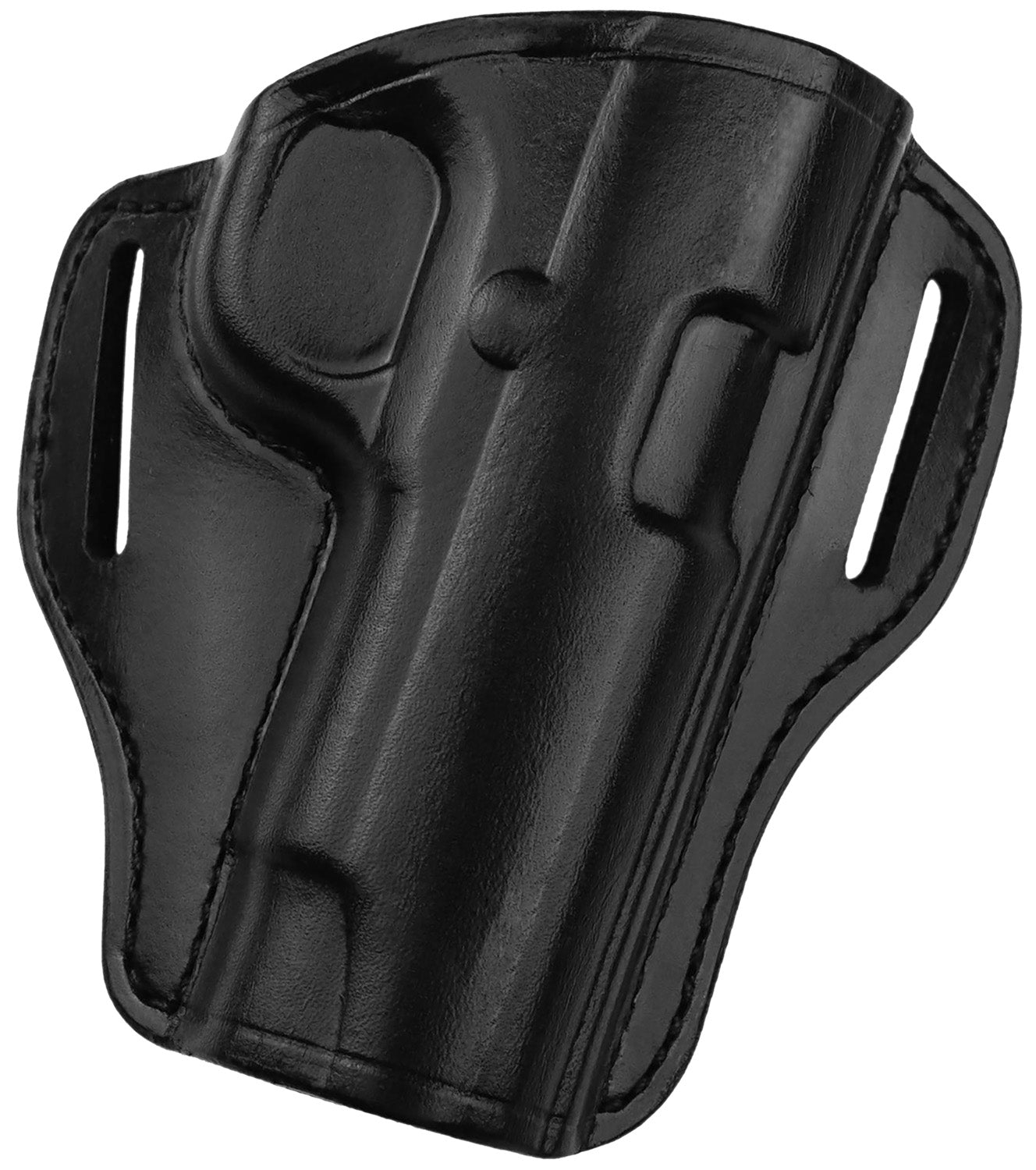 Bianchi 57 Remedy OWB Holster Size 10 Black Leather Belt Slide Fits Colt 1911 Government/Kimber Custom II RH