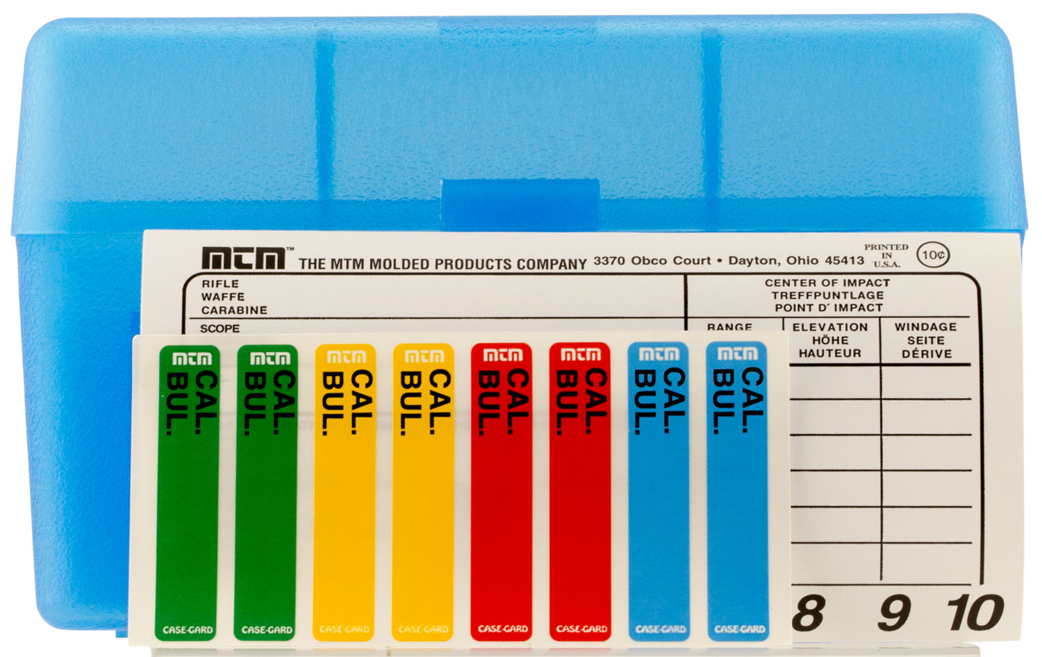 MTM Case-Gard RL-50 Multi-Caliber Clear Blue 50-Round Ammo Box