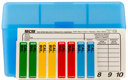 MTM Case-Gard RL-50 Multi-Caliber Clear Blue 50-Round Ammo Box