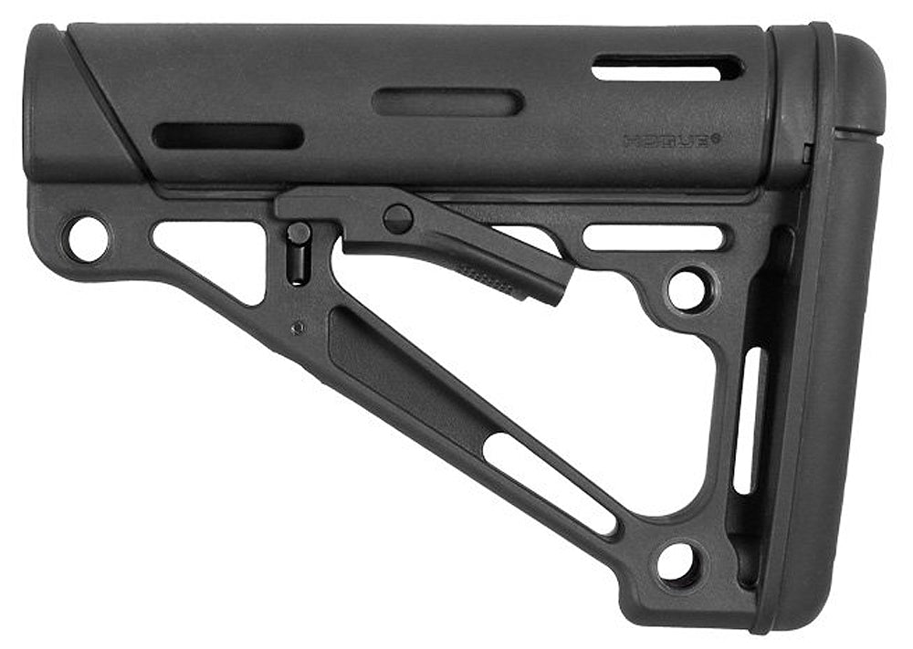 Hogue 15050 OverMolded Collapsible Buttstock Black for AR-15 M16 M4 Commercial Tube
