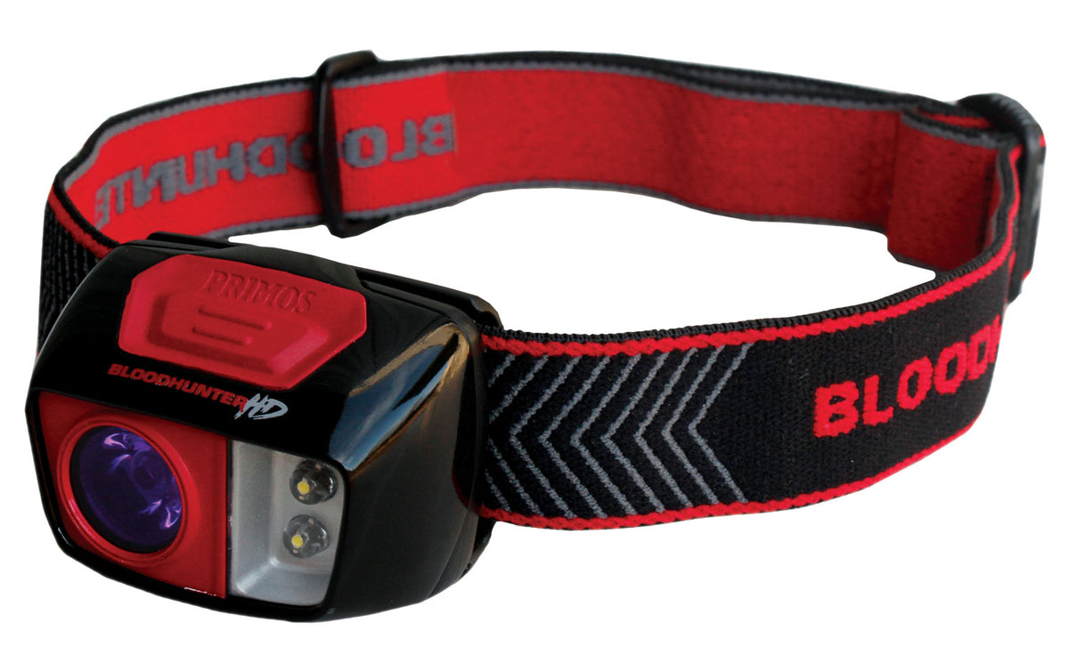 Primos 61109 Bloodhunter HD Blood Tracking Headlamp 200 Lumens White LED Black/Red