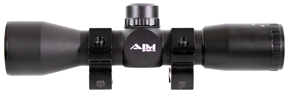 Aim Sports JTM432B Tactical Compact 4x32mm Black Anodized Mil-Dot Reticle Rifle Scope