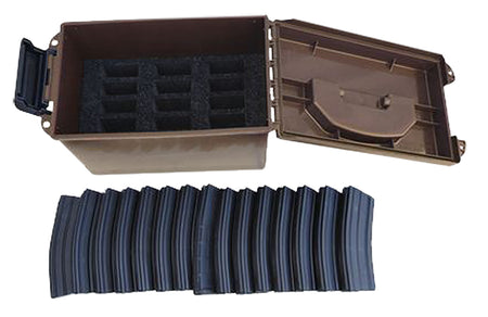 MTM Case-Gard TMC15 Tactical Mag Can Flat Dark Earth Polymer 5.56x45mm NATO AR-Platform