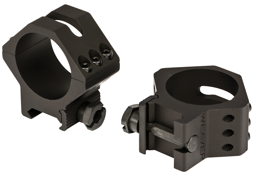 Weaver 99682 Six-Hole Picatinny Scope Rings Matte Black 34mm Low