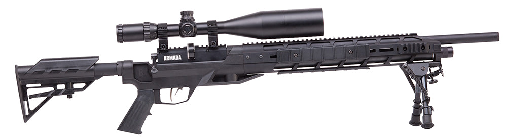 Benjamin Tactical Armada PCP Air Rifle 22 Pellet 10+1 Shot Black M4 Telescopic Stock 4-16x50mm AO Scope