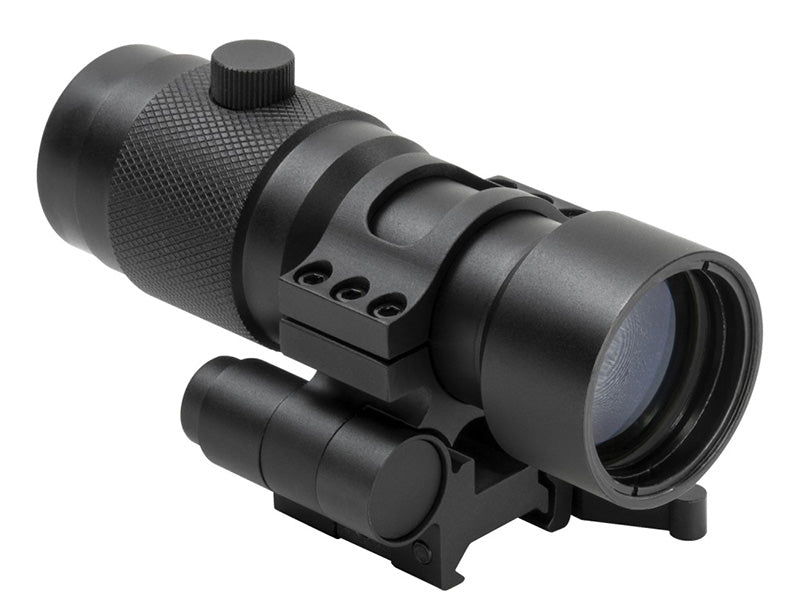 NcSTAR 3X Magnifier with 30mm Flip-to-Side QR Mount Black
