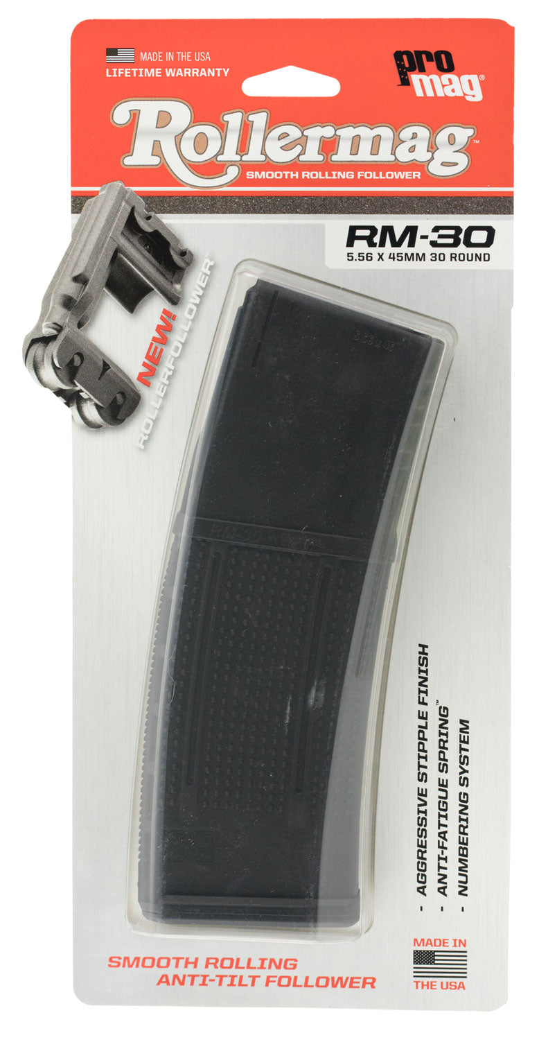 ProMag RM30 Standard 30rd 5.56x45mm Detachable Roller-Follower Magazine for AR-15 Black Polymer