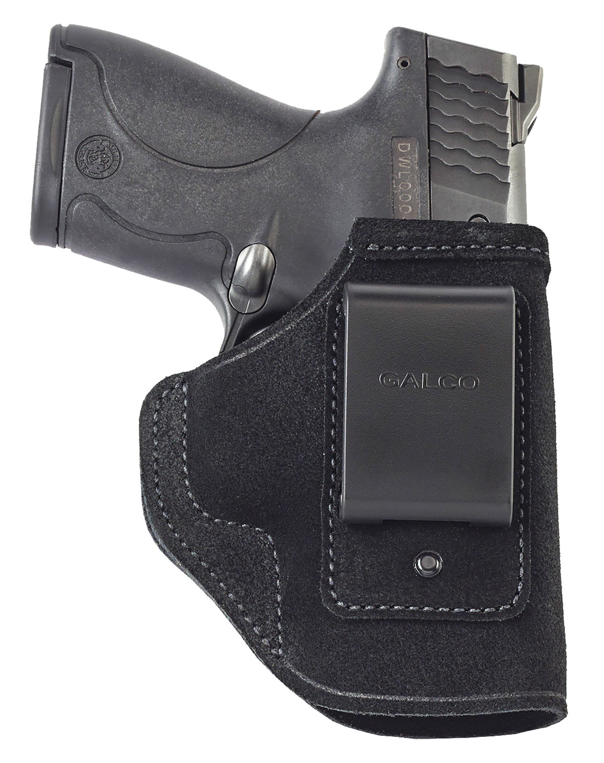 Galco Stow-N-Go IWB Black Leather Holster for 1911 4-4.25" Barrel - Belt Clip, Right Hand
