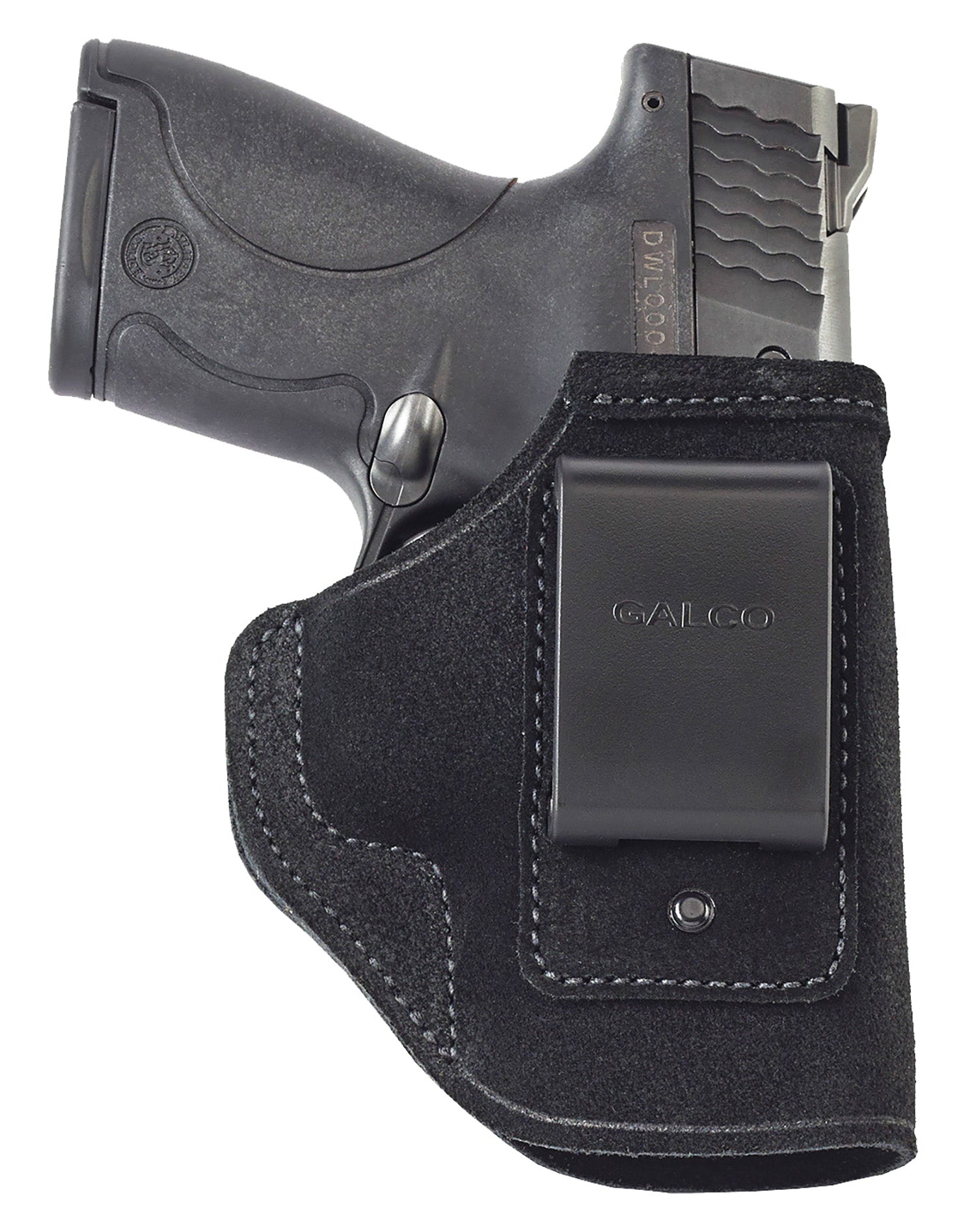 Galco Stow-N-Go IWB Black Leather Holster for 1911 4-4.25" Barrel - Belt Clip, Right Hand