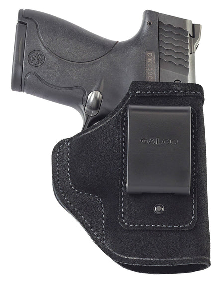 Galco Stow-N-Go IWB Black Leather Holster for 1911 4-4.25" Barrel - Belt Clip, Right Hand