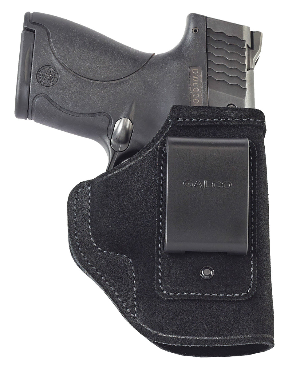 Galco Stow-N-Go IWB Black Leather Holster for 1911 4-4.25" Barrel - Belt Clip, Right Hand