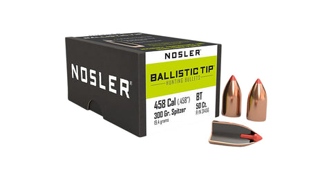 Nosler Ballistic Tip 458Cal 300gr Hunting Projectiles 50/Box