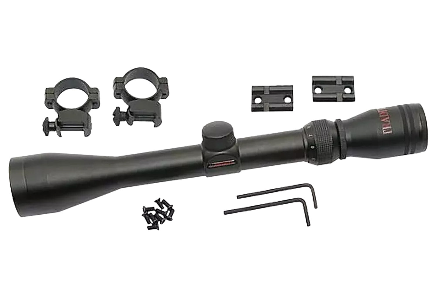 Traditions A1171 Muzzleloader Scope Pack 3-9x40mm Duplex Reticle Matte Black with Medium Rings and 2-Piece Base