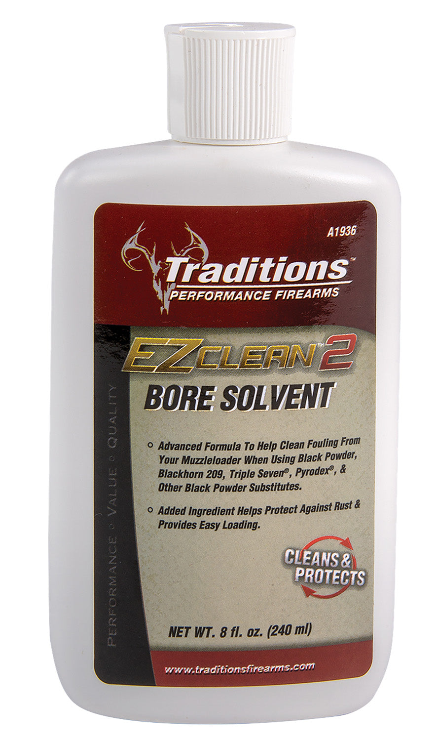 Traditions A1936 EZ Clean 2 Bore Solvent 8 oz Squeeze Bottle
