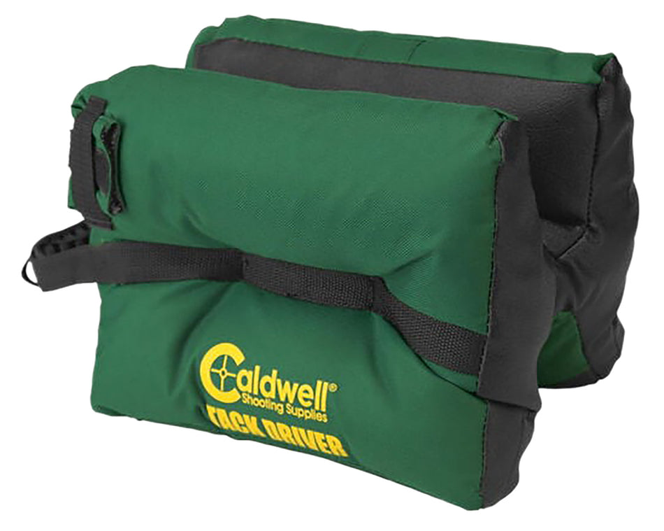 Caldwell Tack Driver Prefilled Green Nylon Front and Rear Shooting Bag
