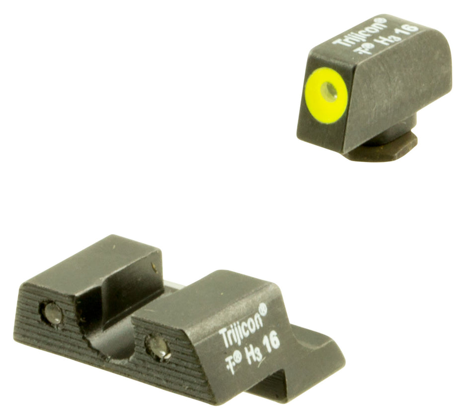 Trijicon 600784 HD Night Sights Green Tritium Yellow Outline Front & Black Outline Rear for Glock 42/43 Small Frame