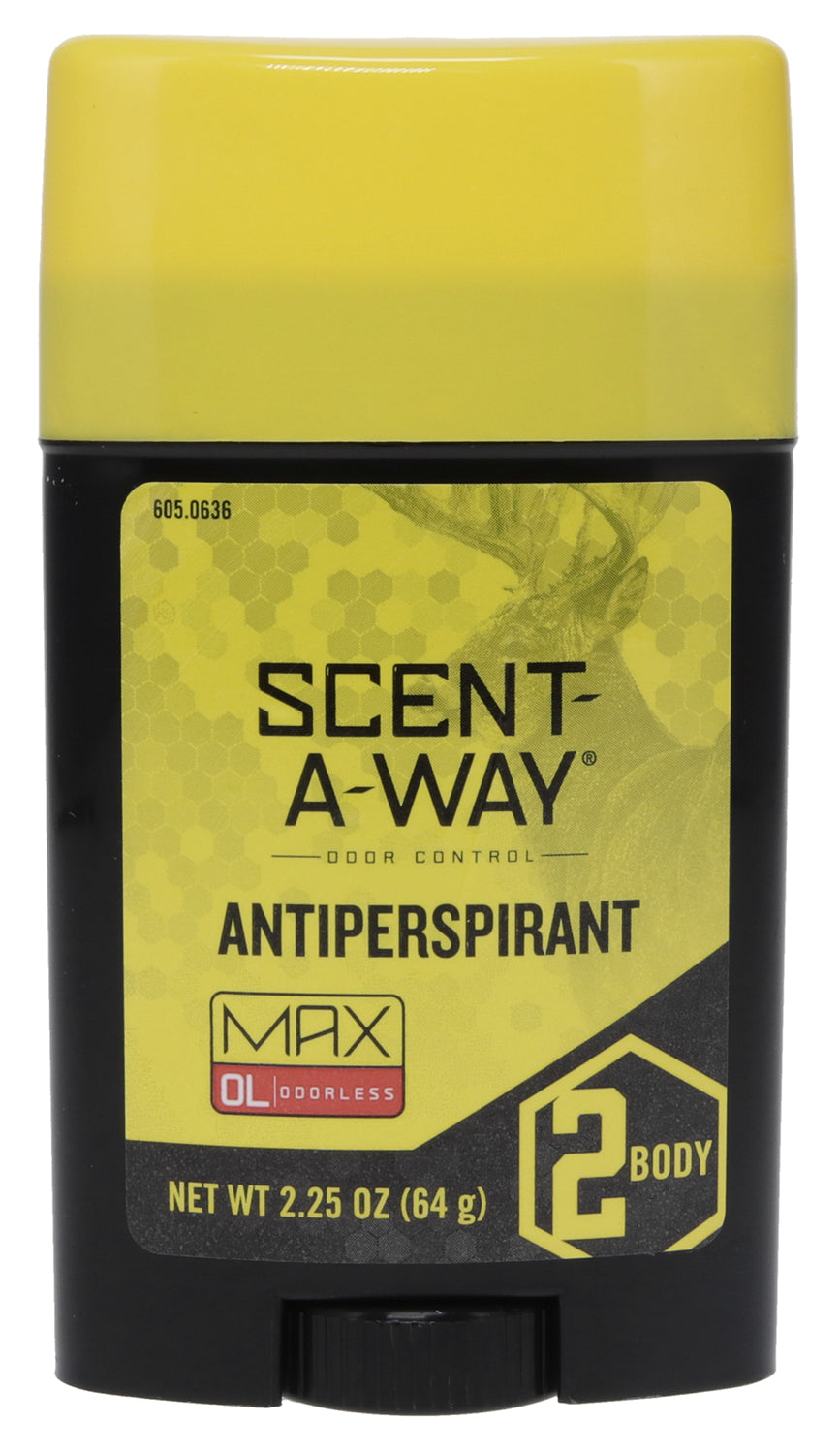Scent-A-Way MAX 07739 Antiperspirant Odor Eliminator Stick 2.25oz
