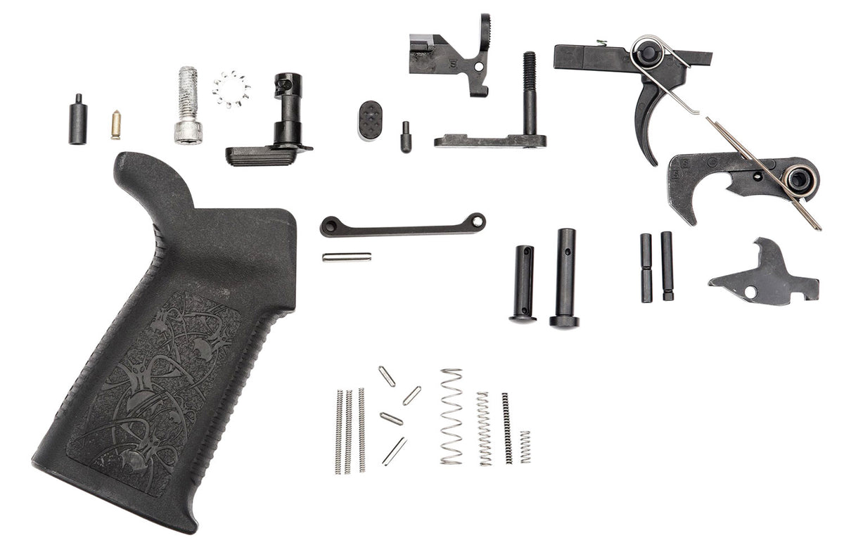 Spikes Tactical SLPK101 Standard Lower Parts Kit for AR Platform - Multi-Caliber Black Oxide Stainless Steel