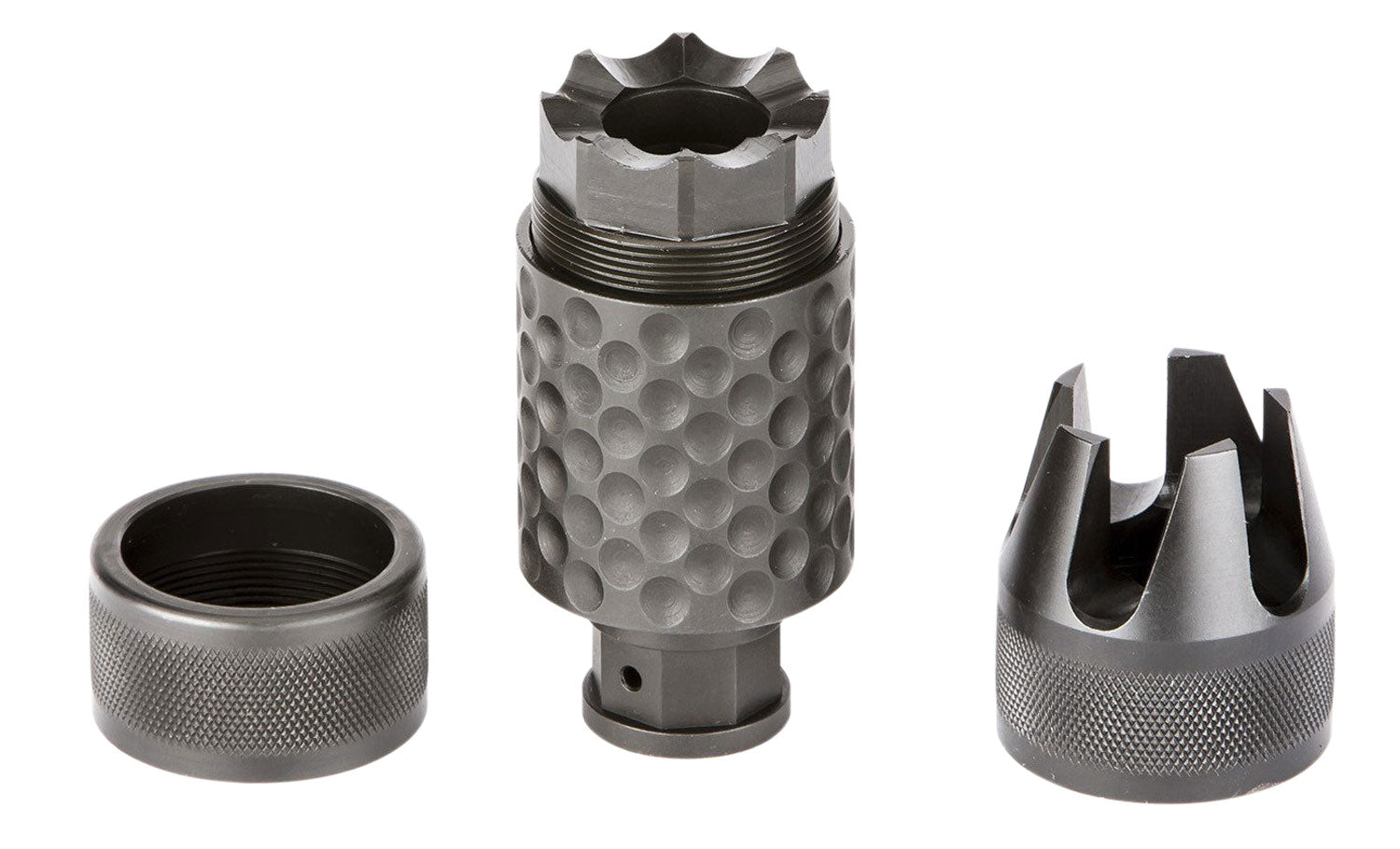 Spikes Tactical SAKB0100 Barking Spider2 Muzzle Brake Black Nitride 4140 Chromoly 1/2-28 tpi 5.56x45mm NATO