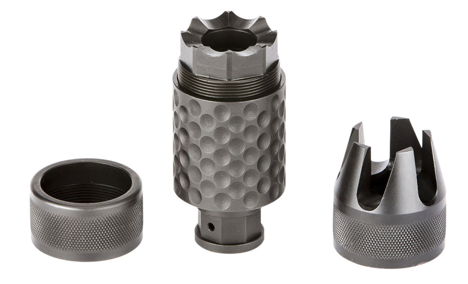 Spikes Tactical SAKB0100 Barking Spider2 Muzzle Brake Black Nitride 4140 Chromoly 1/2-28 tpi 5.56x45mm NATO