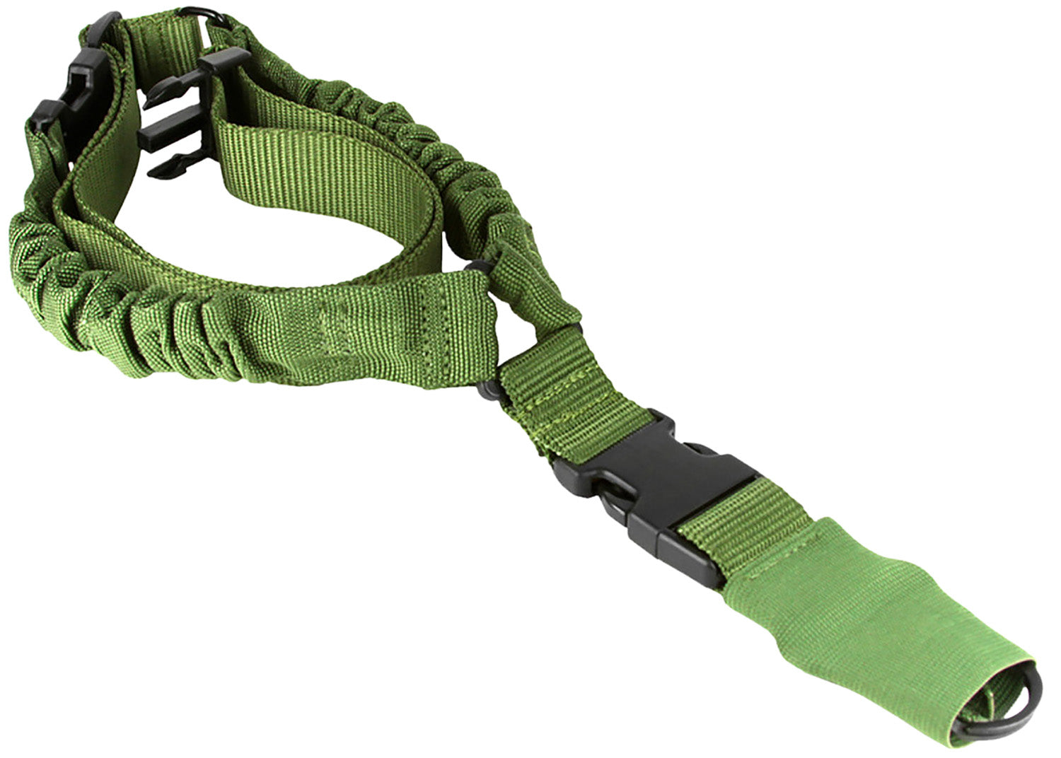 Aim Sports AOPS01G One Point Green Elastic Bungee Rifle Sling 26" OAL for AR-15 Style Rifles