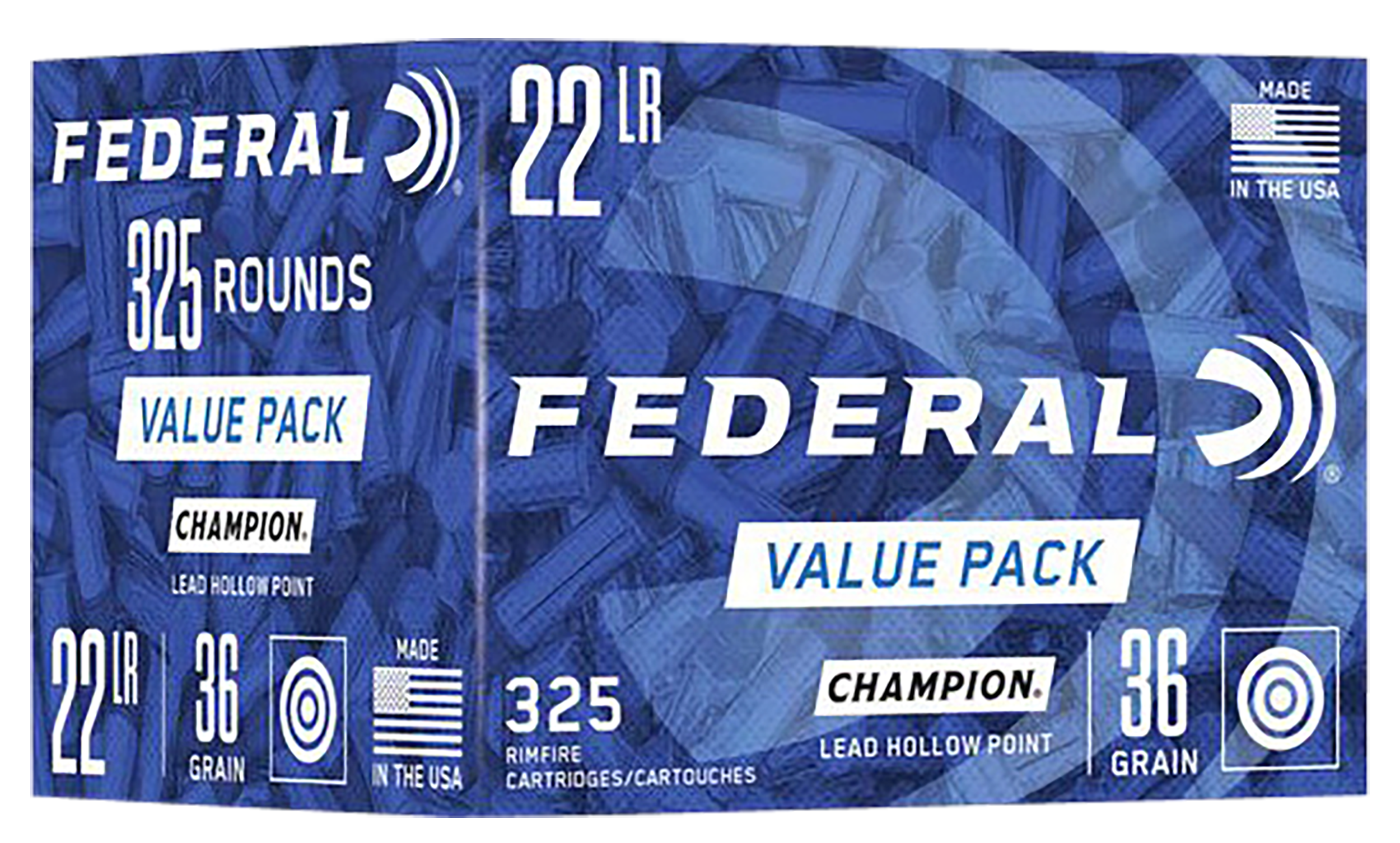 Federal 749 Lead Hollow Point Champion Training Value Pack   36 Grain .22 Long Rifle