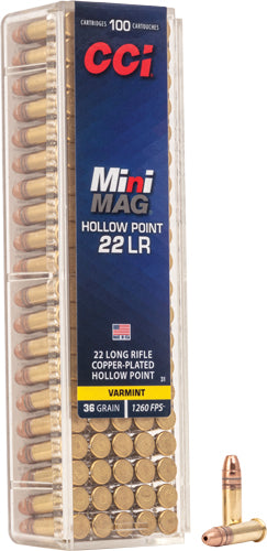 CCI Mini-Mag .22 Long Rifle 36 gr JHP ammo