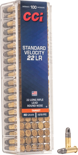 CCI 32 Standard Velocity Lead Round Nose LRN 40 Grain .22 Long Rifle
