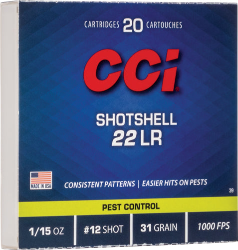 CCI Shotshell Pest Control .22 Long Rifle 31 gr Shot Shell ammo